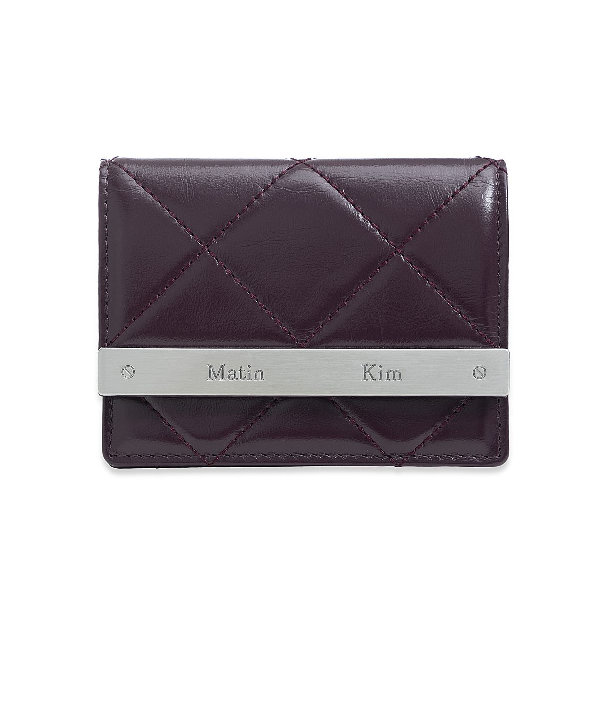 마뗑킴(MATIN KIM) PUFF QUILT WALLET IN WINE