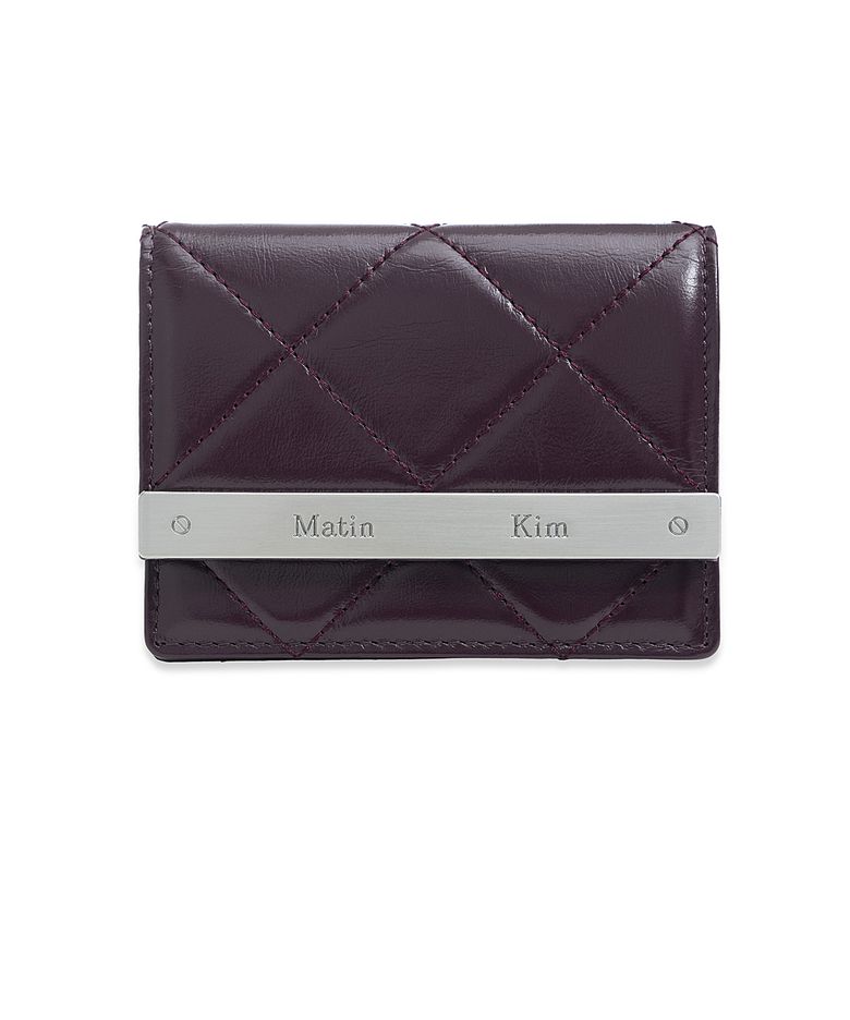 PUFF QUILT WALLET IN WINE