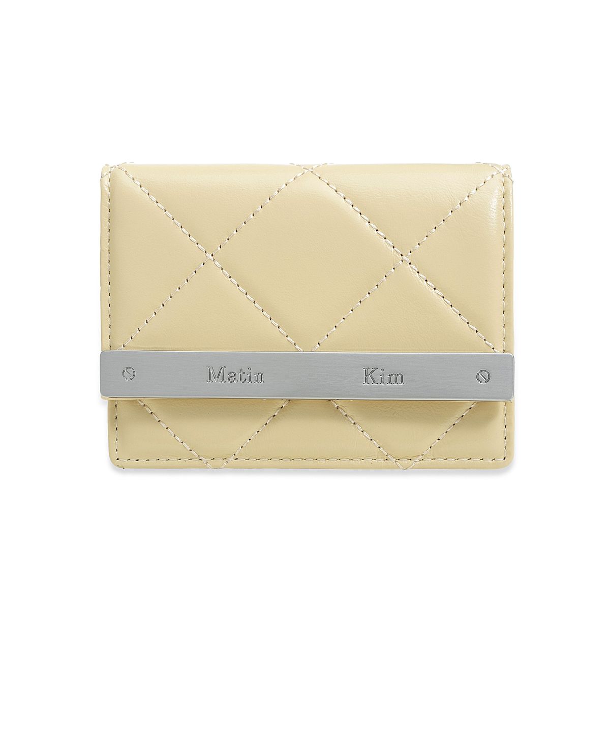 마뗑킴(MATIN KIM) PUFF QUILT WALLET IN BUTTER