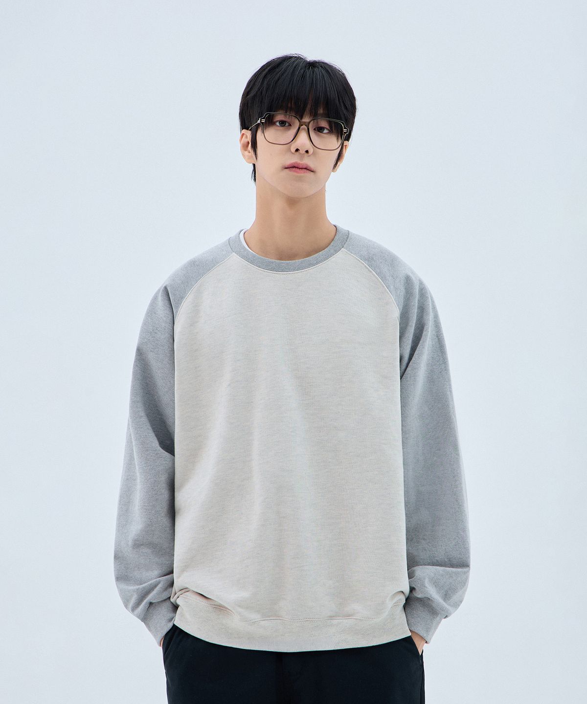 바켄(BAKKEN) [MEN] 에센셜 래글런 스웻 셔츠 BK5968 (2 COLOR)