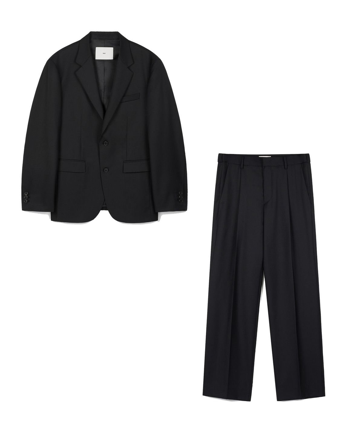 티엔지티(TNGT) [SET] Wool-Blend Comfort Jacket&Semi-Wide Pants (Black) 0TPA6F105BK