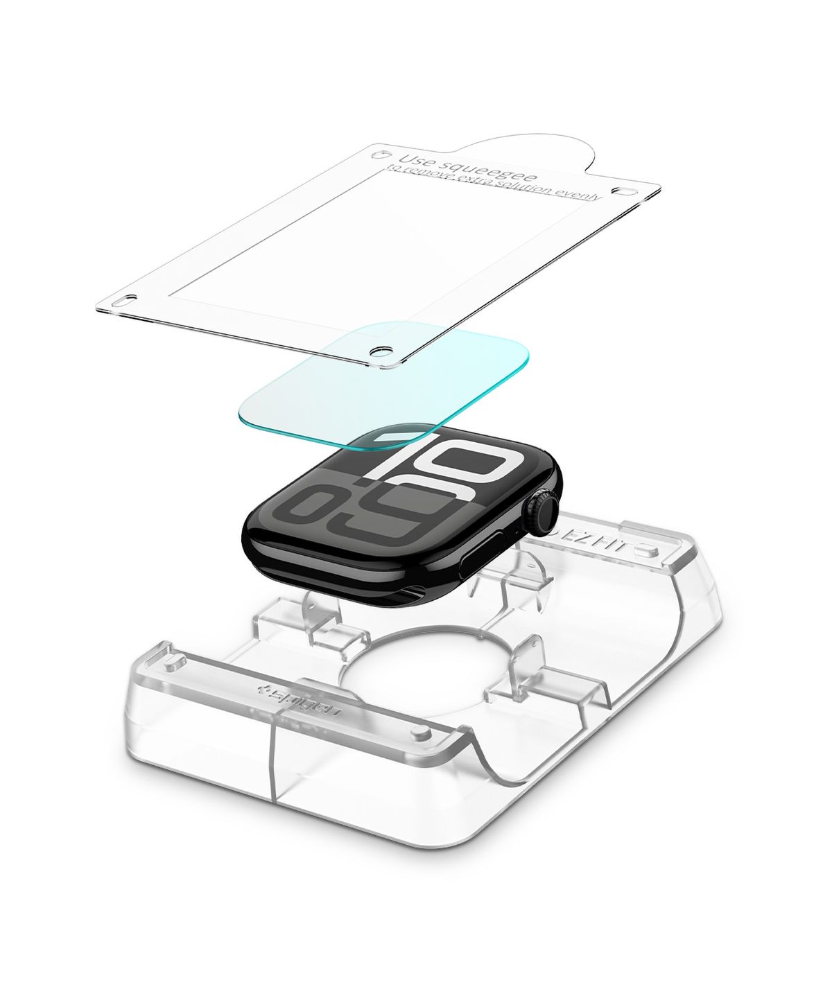 슈피겐(SPIGEN) 애플워치12 액정 보호 필름 엘리트실드 EZ핏(부착툴 포함)