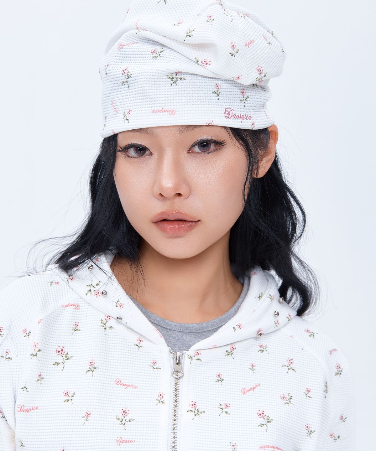 디오스피스(DAUSPICE) (DUC) Waffle Beanie Flower