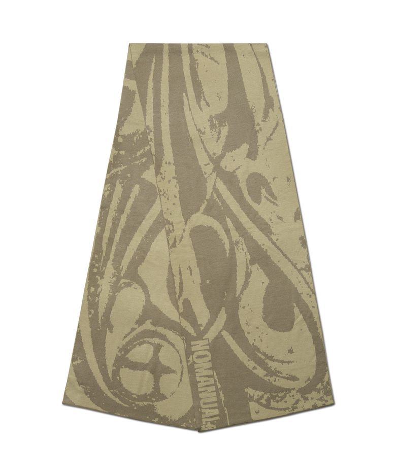 S.T JACQUARD MUFFLER - KHAKI