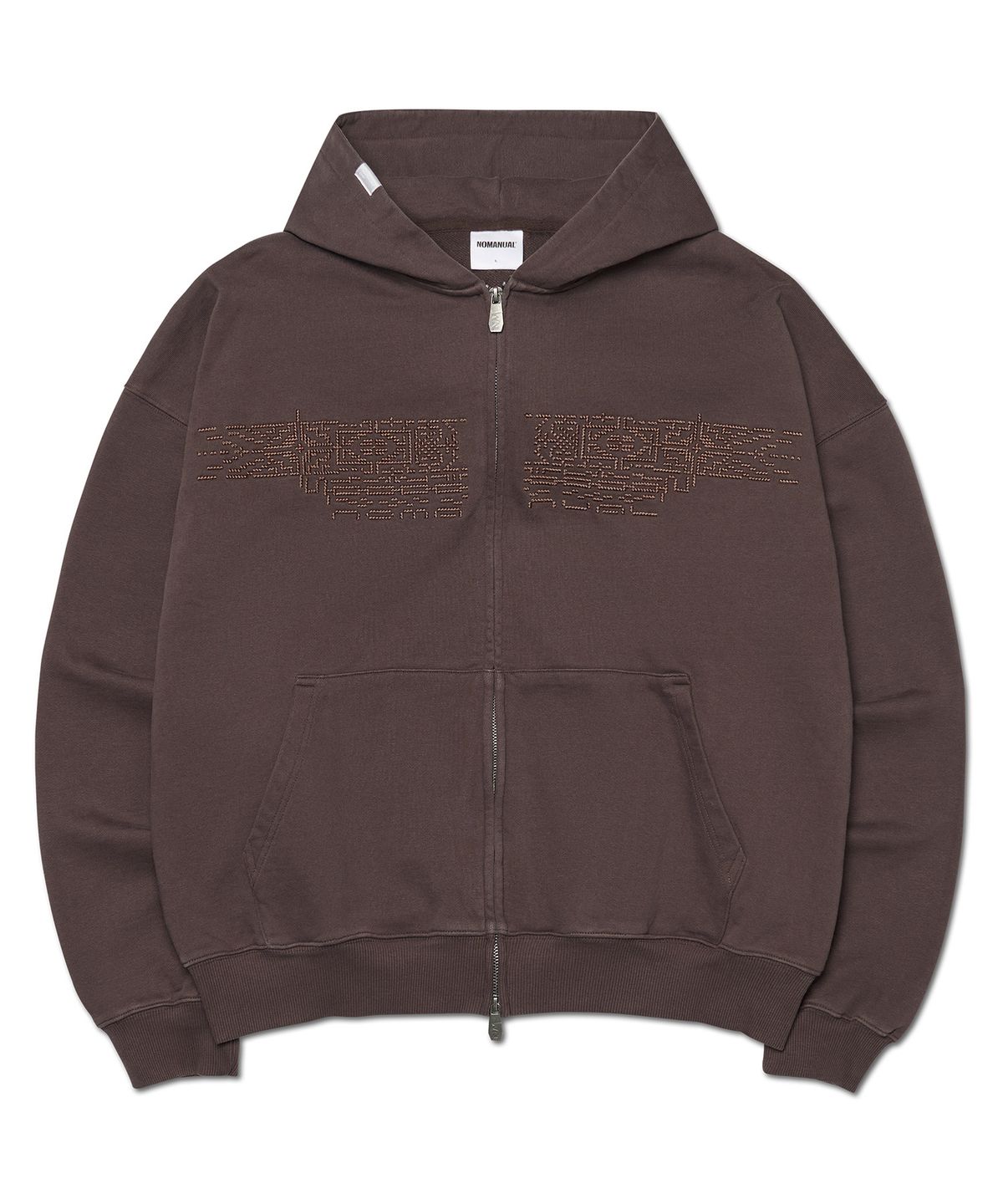 노매뉴얼(NOMANUAL) D.P HOODED ZIP-UP - WASHED PURPLE