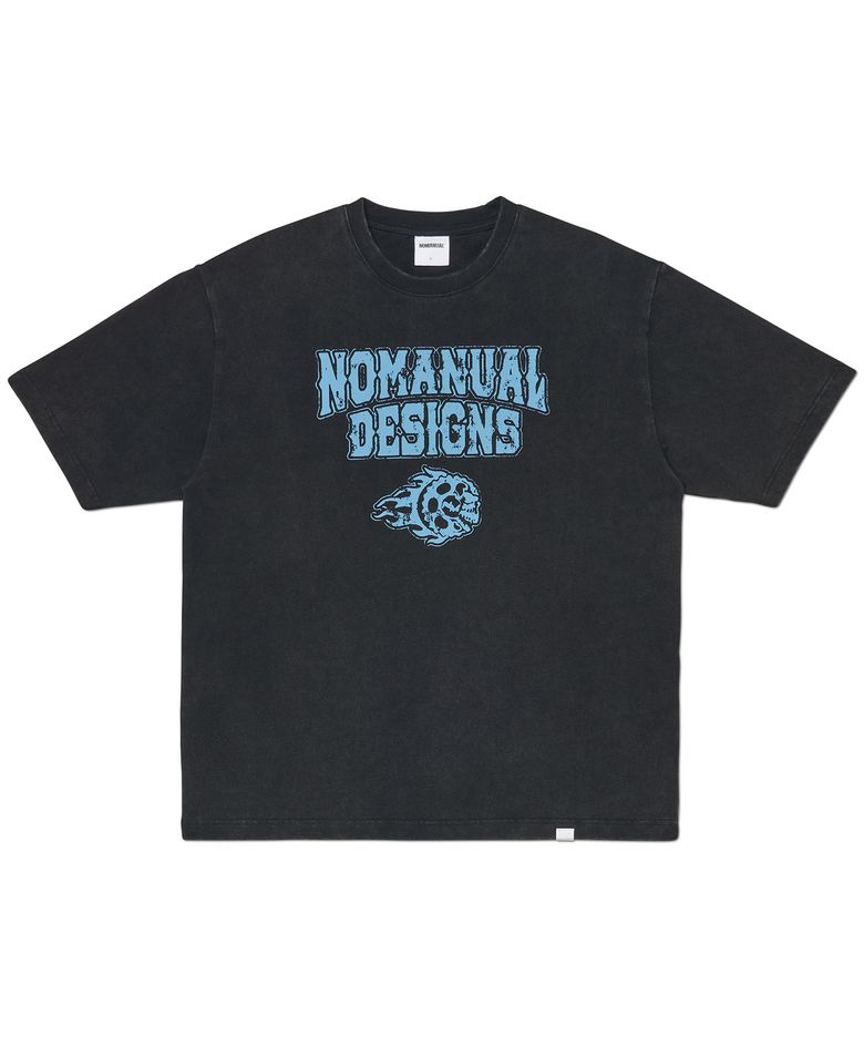 SKULL RIDER T-SHIRT - WASHED BLACK