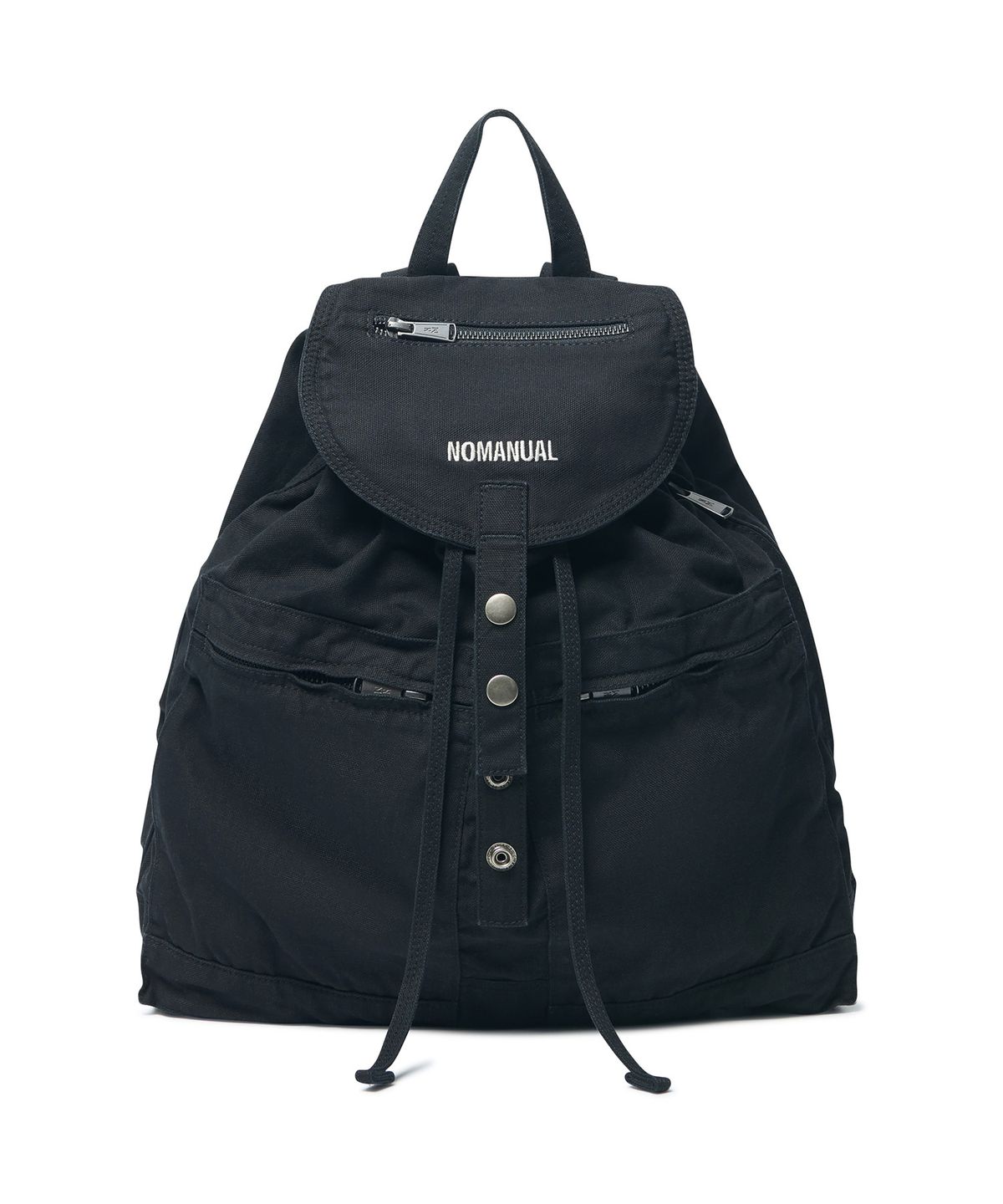 노매뉴얼(NOMANUAL) VTG RELAXED BACKPACK - WASHED BLACK