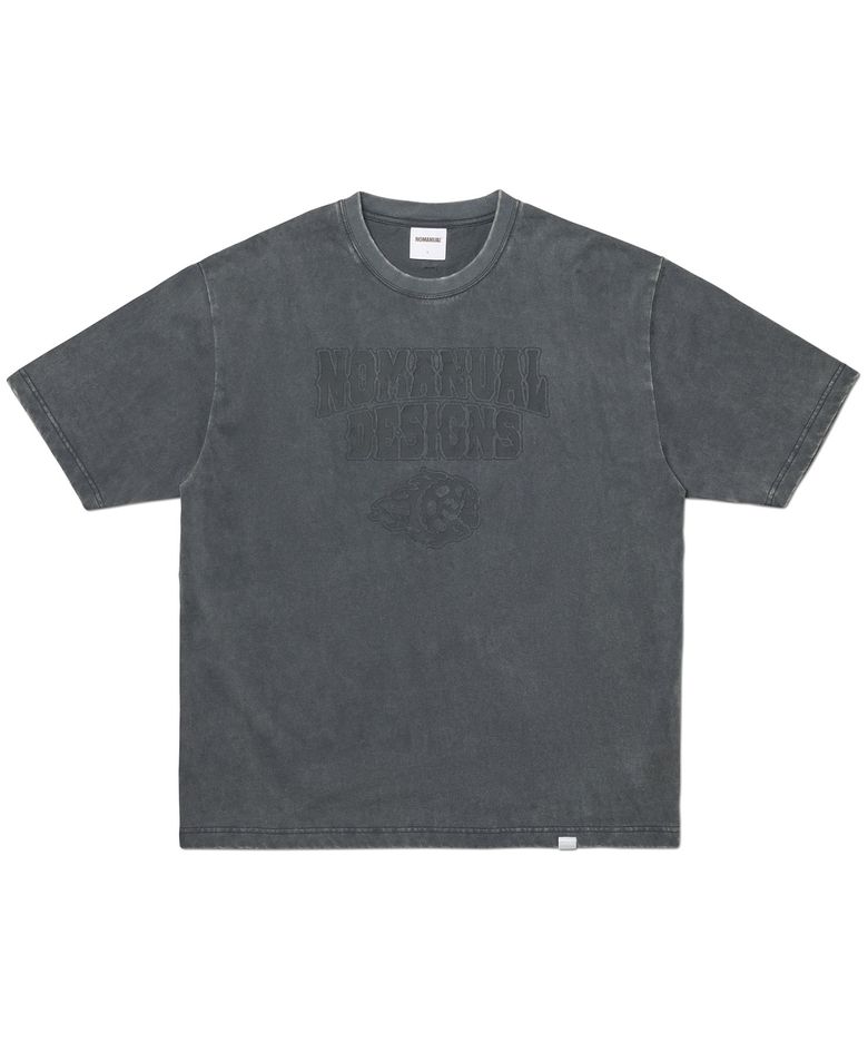 SKULL RIDER T-SHIRT - WASHED GRAY