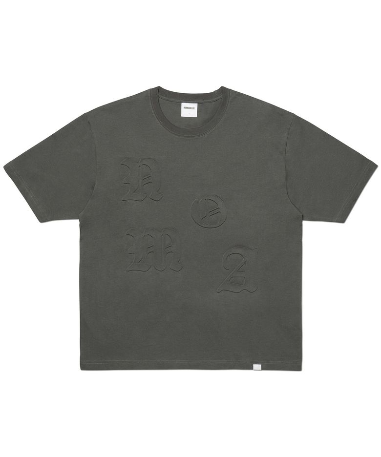 NM EMBOSSED T-SHIRT - CHARCOAL
