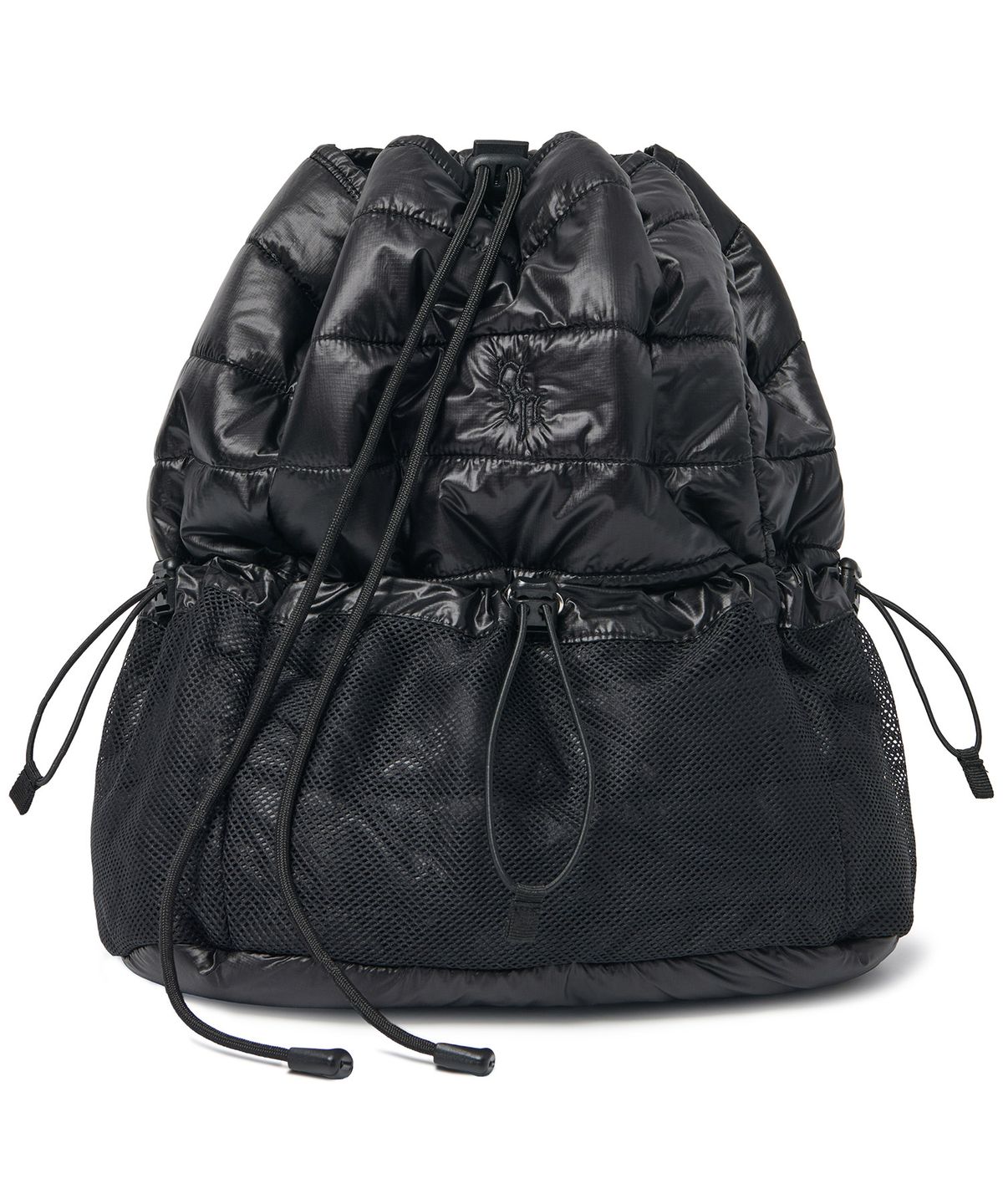 노매뉴얼(NOMANUAL) PUFFER STRING BAG - BLACK