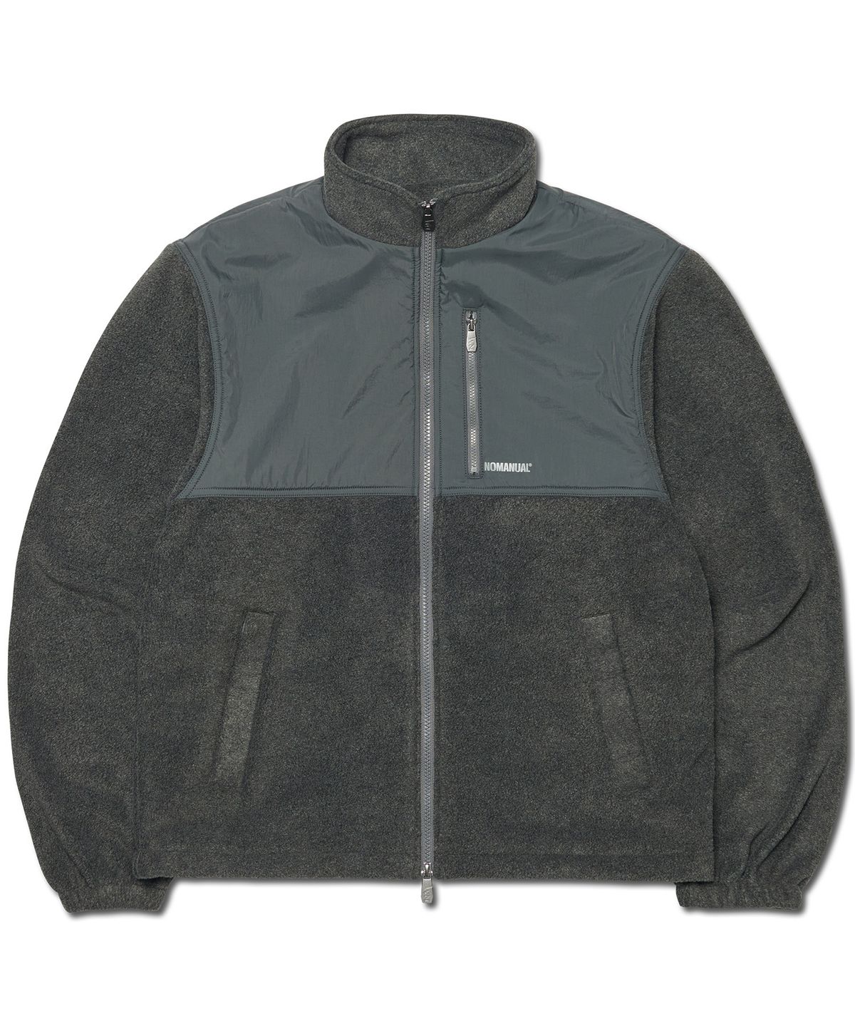 노매뉴얼(NOMANUAL) C.B FLEECE JACKET - CHARCOAL