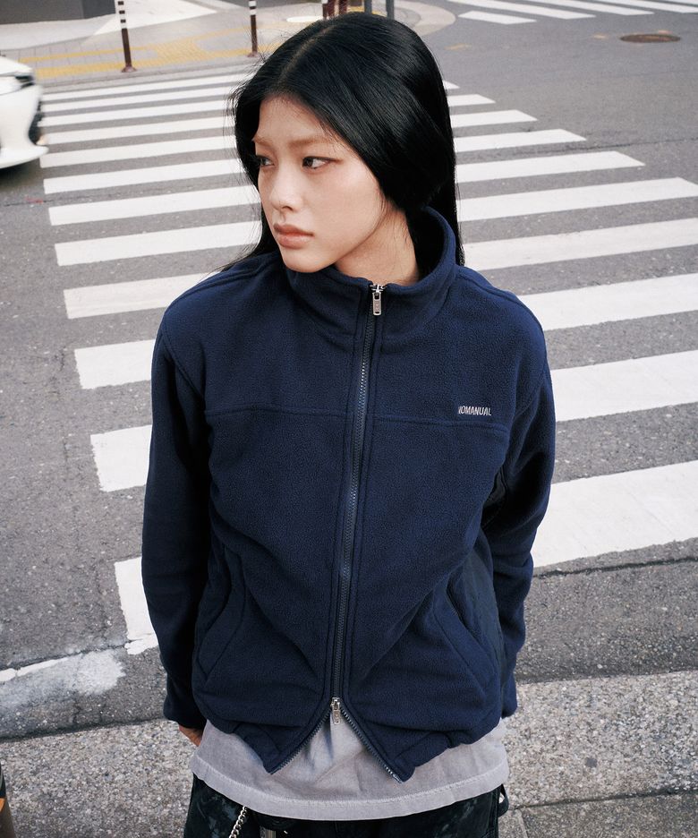 N.B FLEECE JACKET - NAVY
