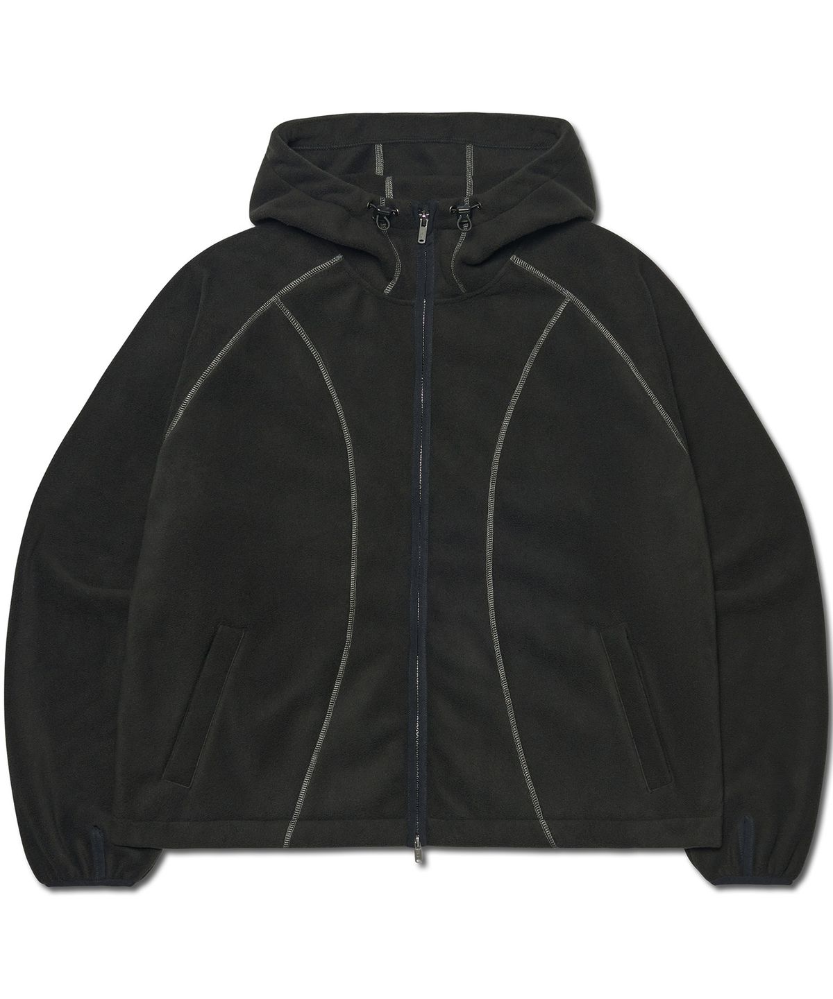 노매뉴얼(NOMANUAL) BOUND SHELL FLEECE - BLACK