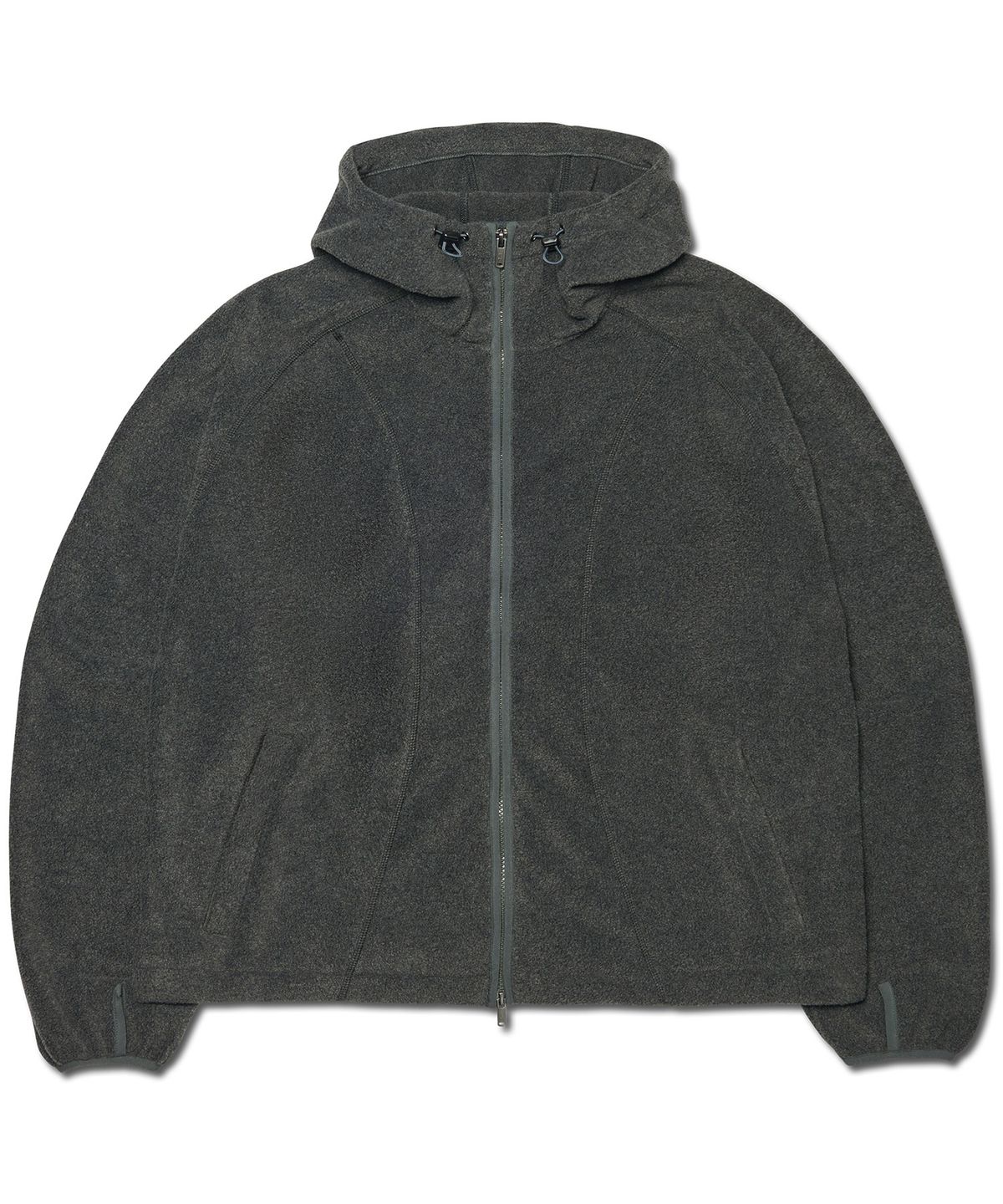 노매뉴얼(NOMANUAL) BOUND SHELL FLEECE - CHARCOAL
