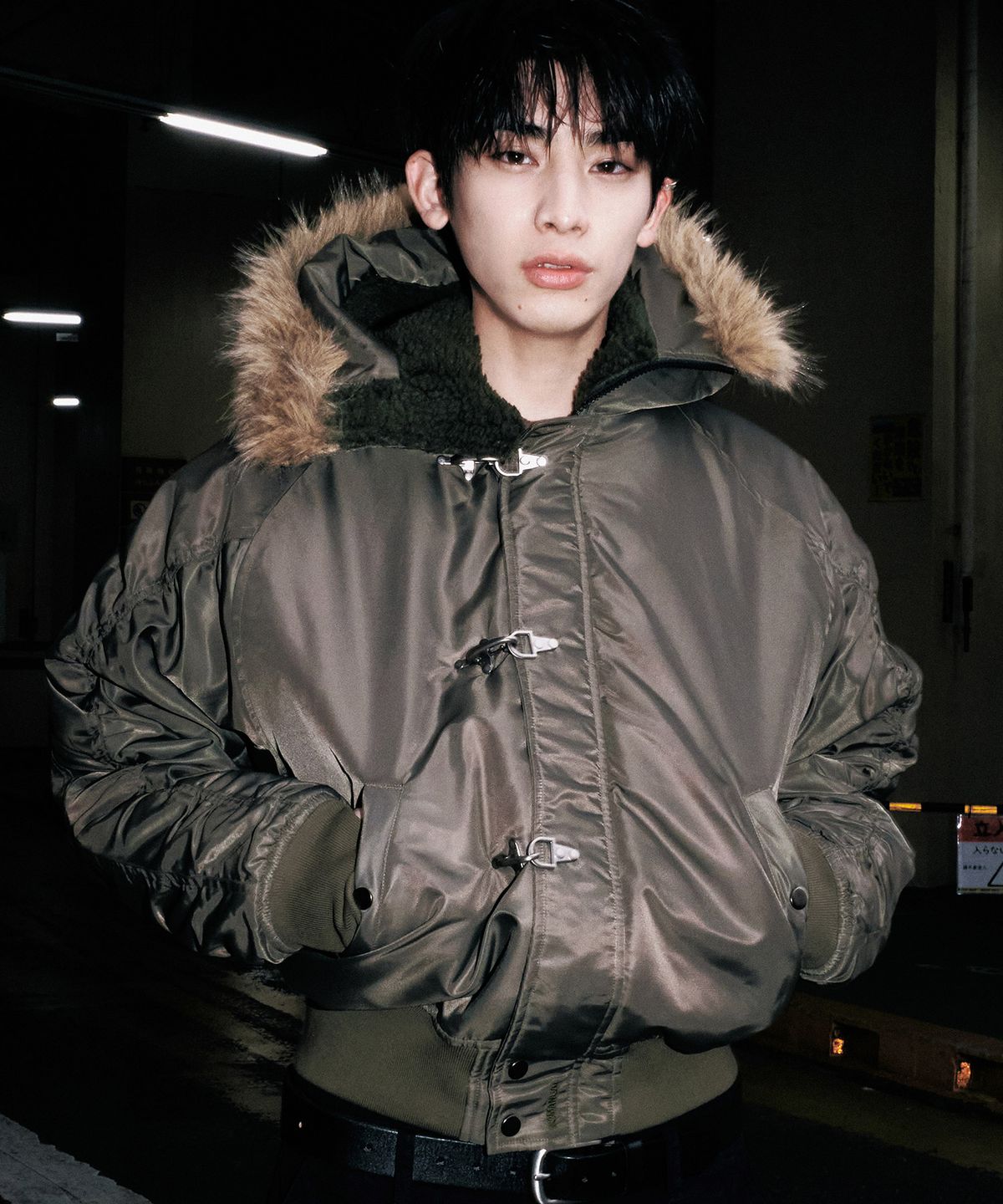 노매뉴얼(NOMANUAL) D.K N2B BOMBER JACKET - KHAKI