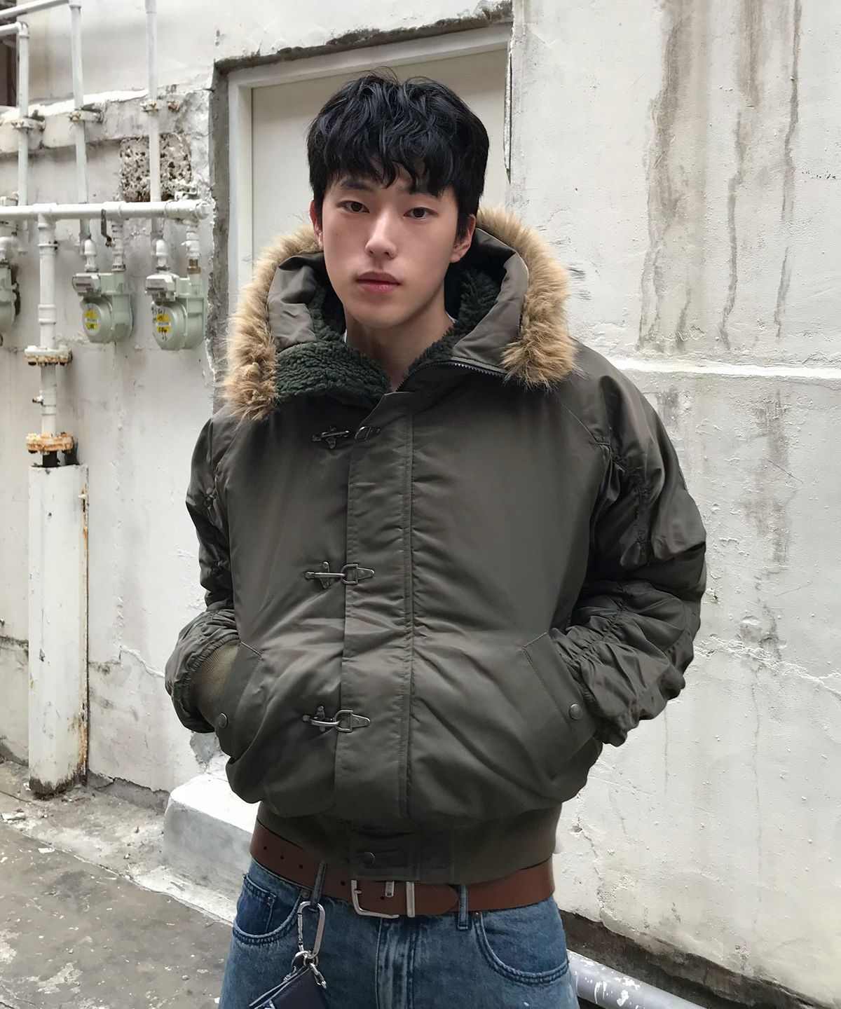 노매뉴얼(NOMANUAL) D.K N2B BOMBER JACKET - KHAKI