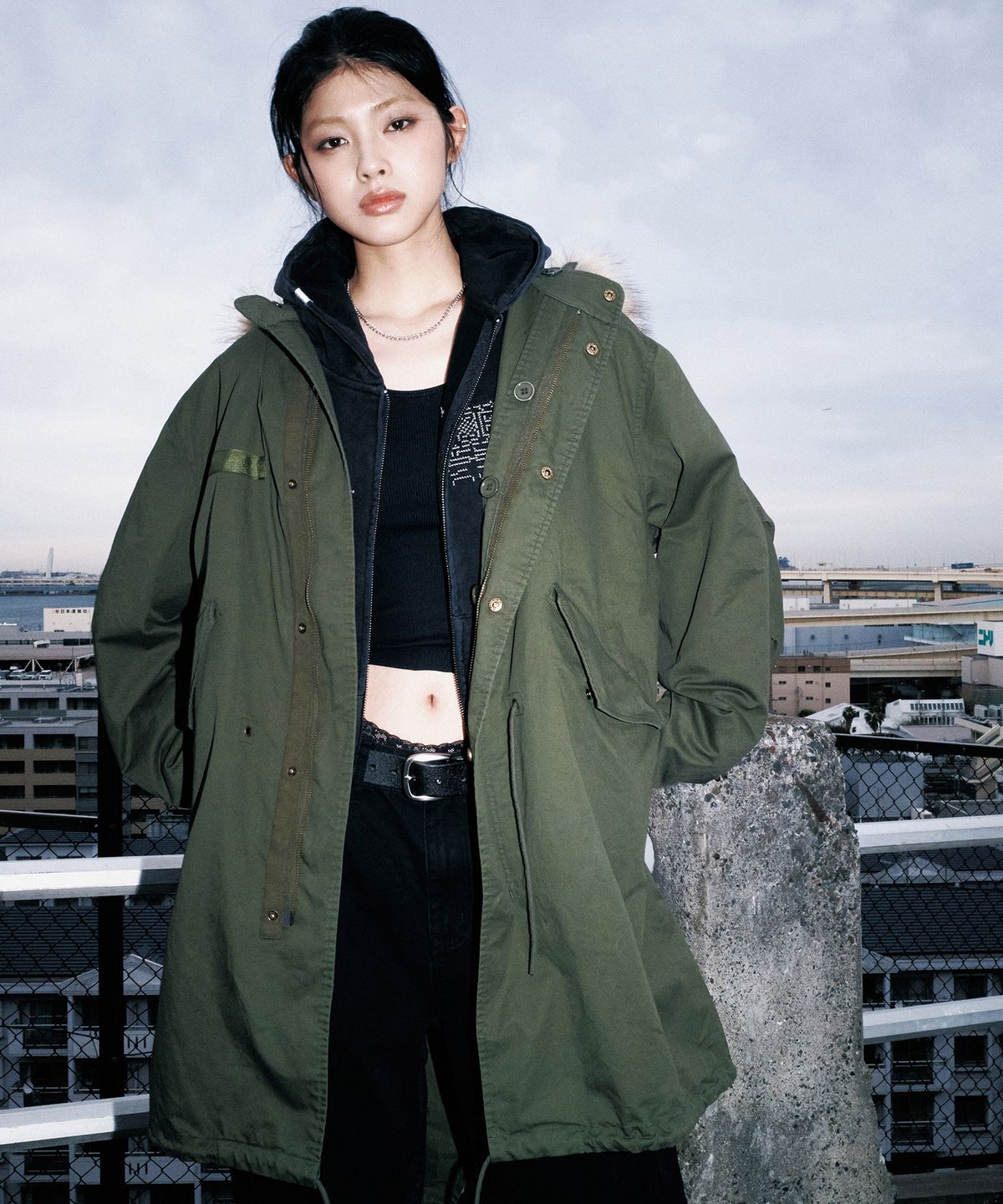 노매뉴얼(NOMANUAL) M-65 ARCTIC PARKA JACKET - WASHED KHAKI