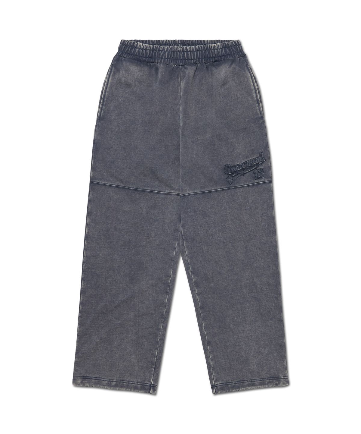 노매뉴얼(NOMANUAL) APPLIQUE SWEATPANTS - WASHED NAVY