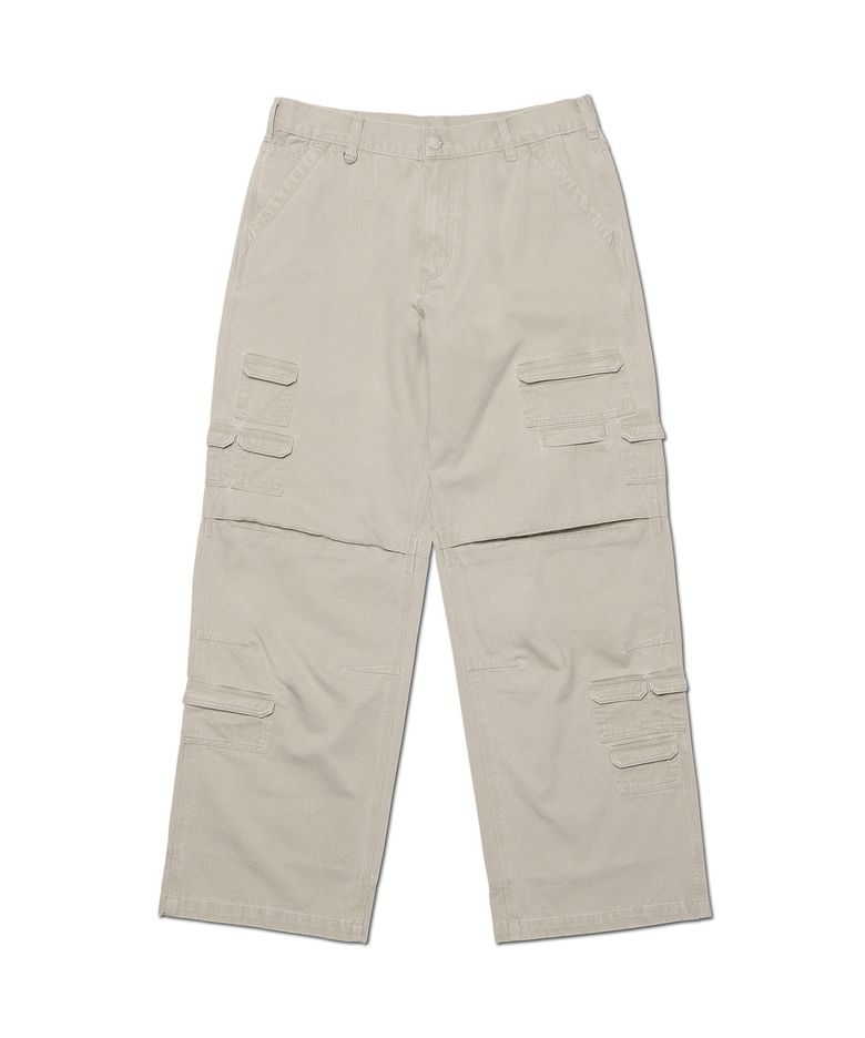 VTG UTILITY CARGO PANTS - WASHED GRAY