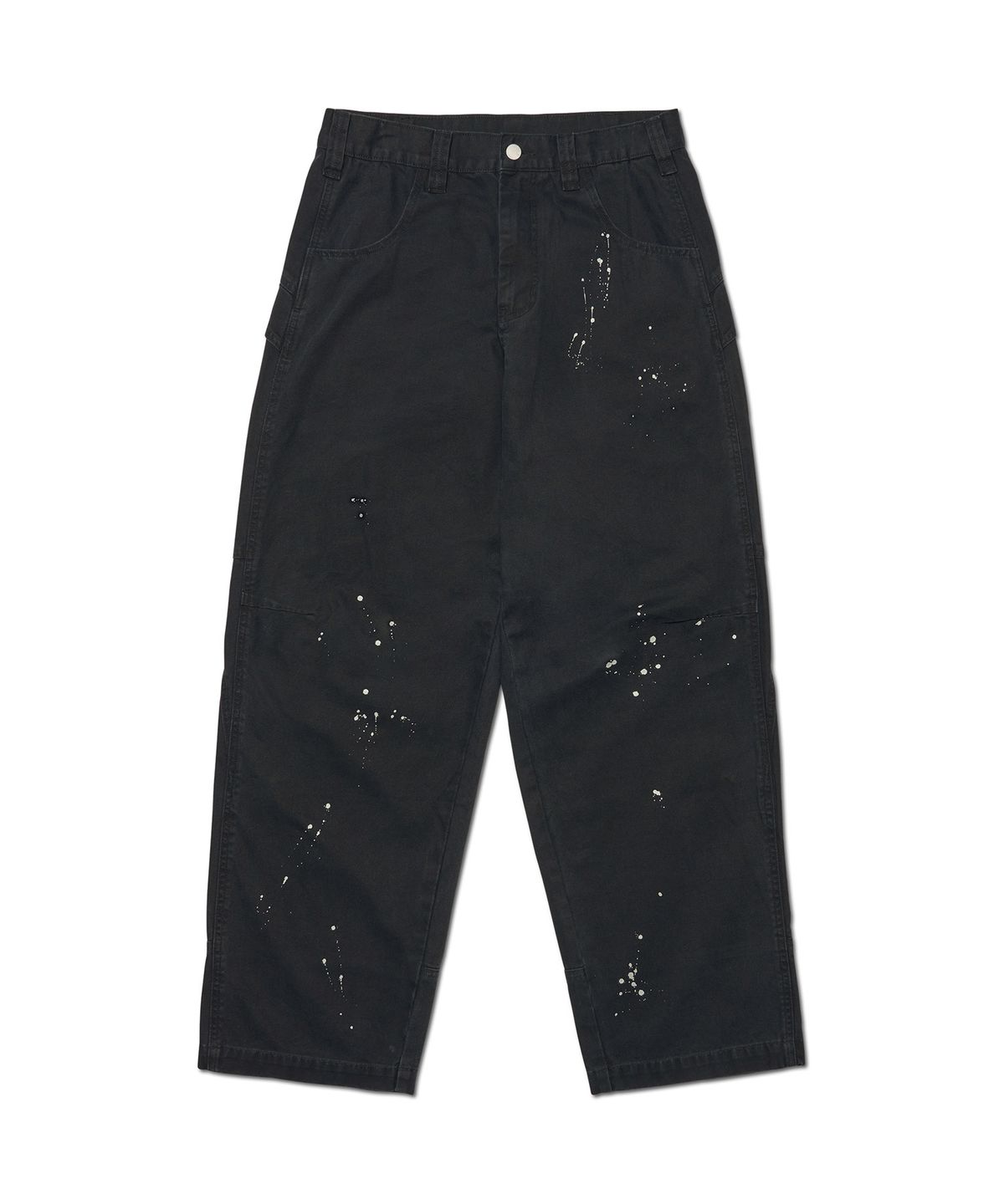 노매뉴얼(NOMANUAL) PAINTED WORK PANTS - WASHED BLACK