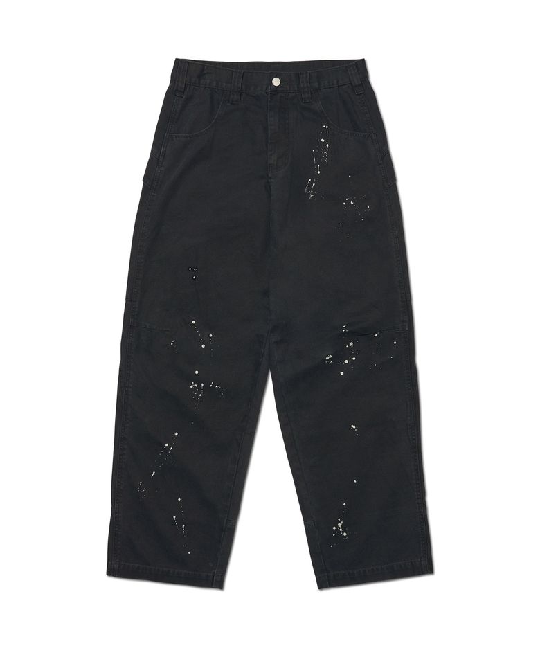 PAINTED WORK PANTS - WASHED BLACK