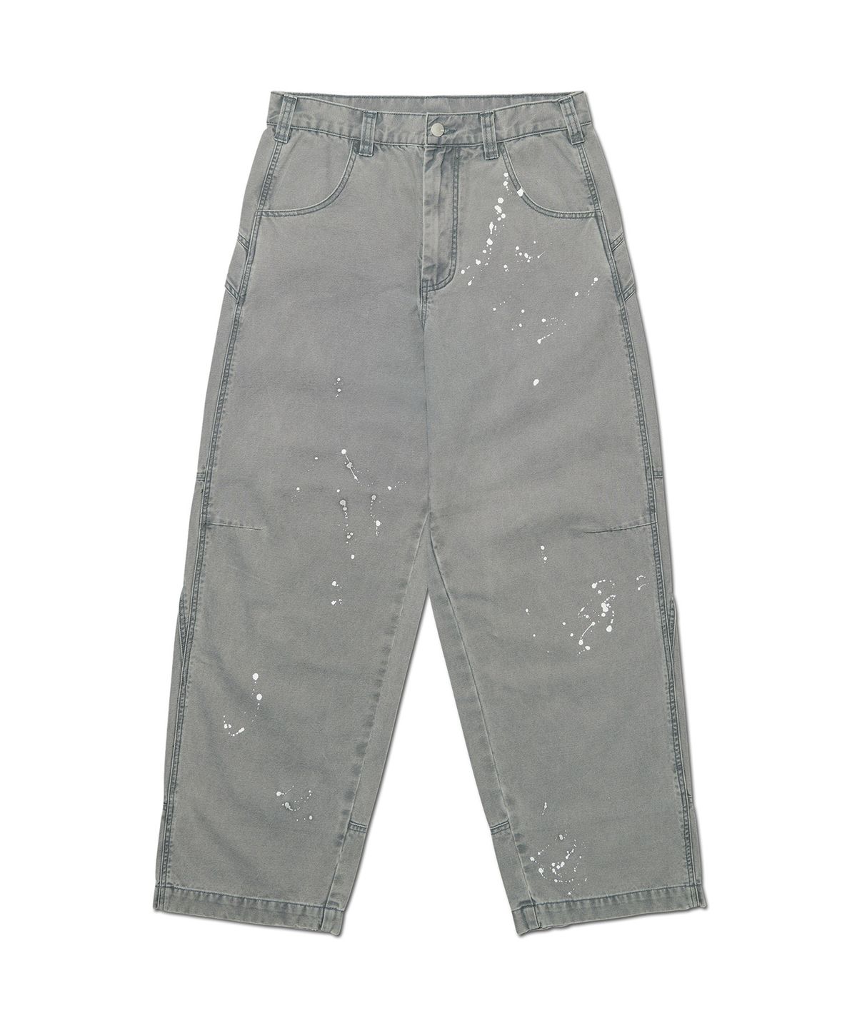 노매뉴얼(NOMANUAL) PAINTED WORK PANTS - WASHED GRAY