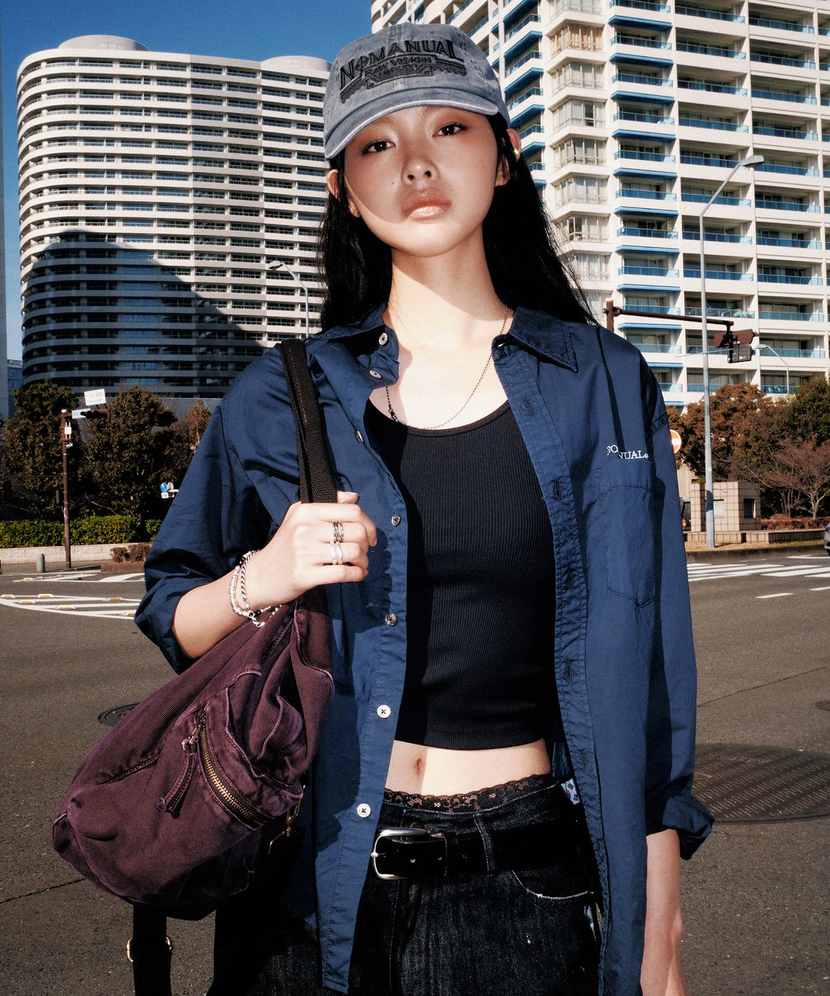 노매뉴얼(NOMANUAL) OVERDYED COMFORT SHIRT - WASHED NAVY