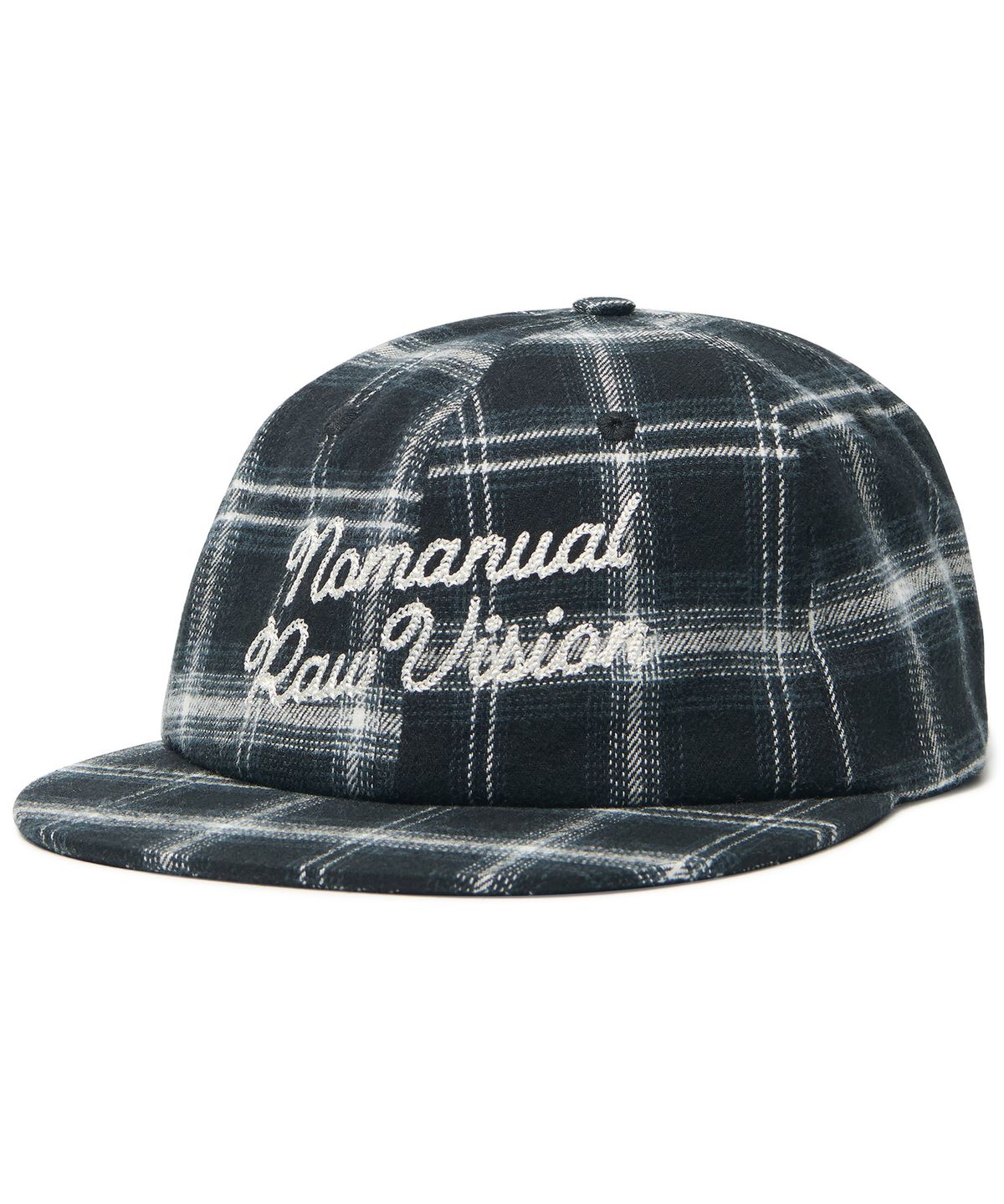 노매뉴얼(NOMANUAL) N.R CHECK BALL CAP - BLACK