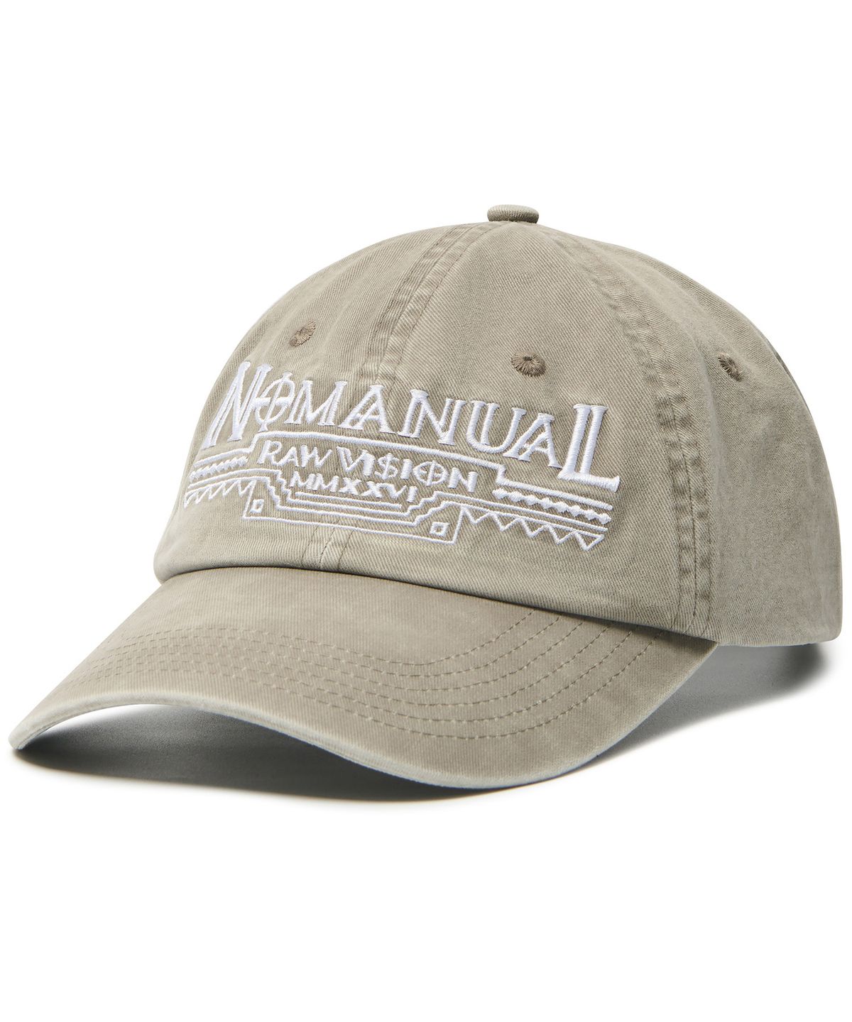 노매뉴얼(NOMANUAL) NM WASHED AZTEC BALL CAP - WASHED BEIGE