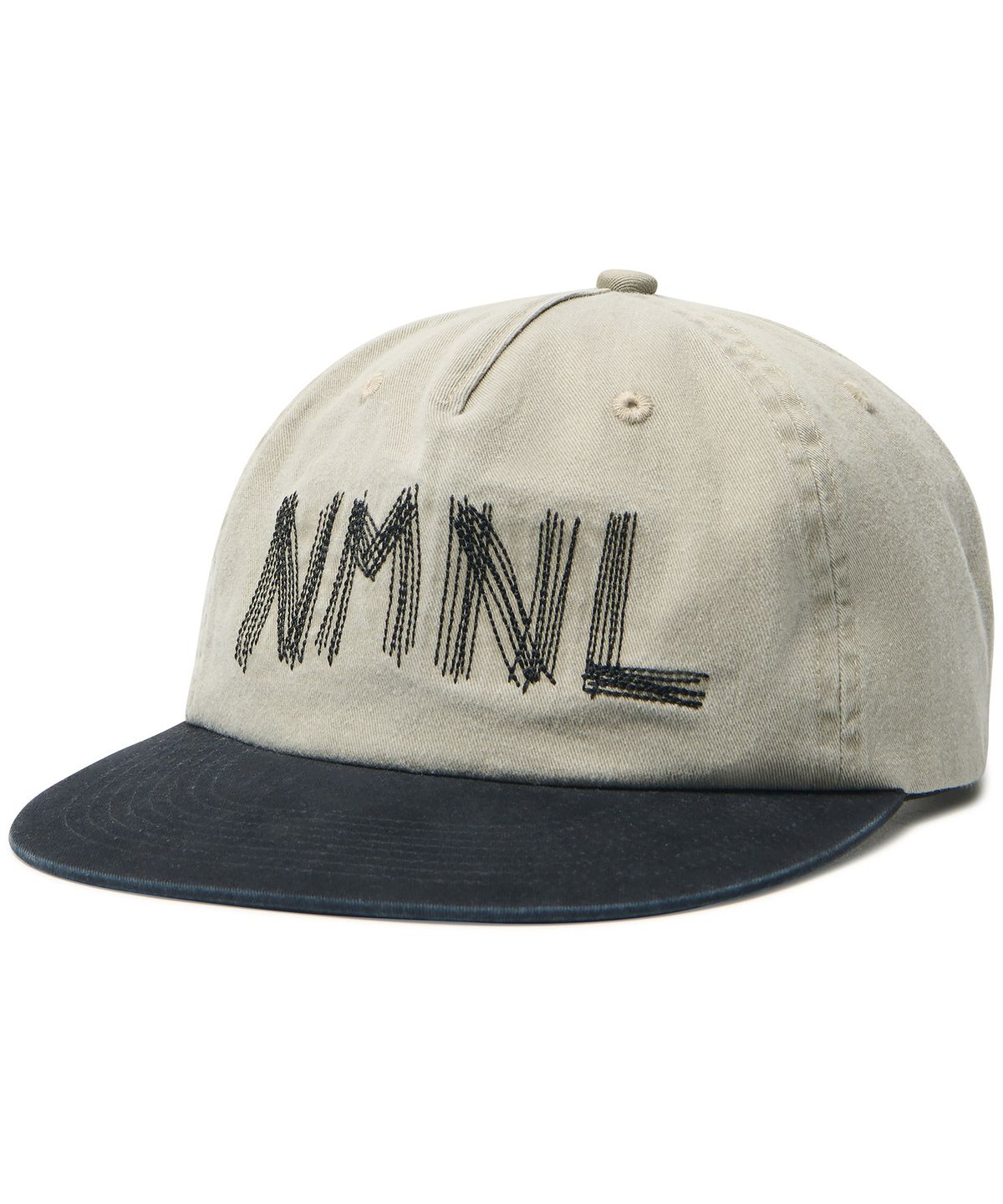 노매뉴얼(NOMANUAL) DOODLE STITCH CAP - WASHED BLACK