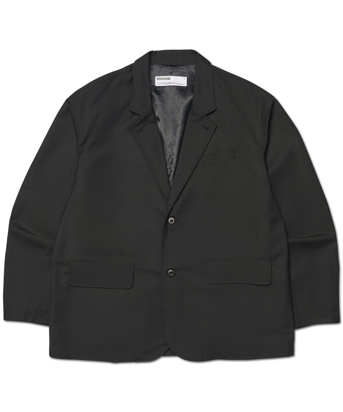 노매뉴얼(NOMANUAL) TWO BUTTON BLAZER - BLACK