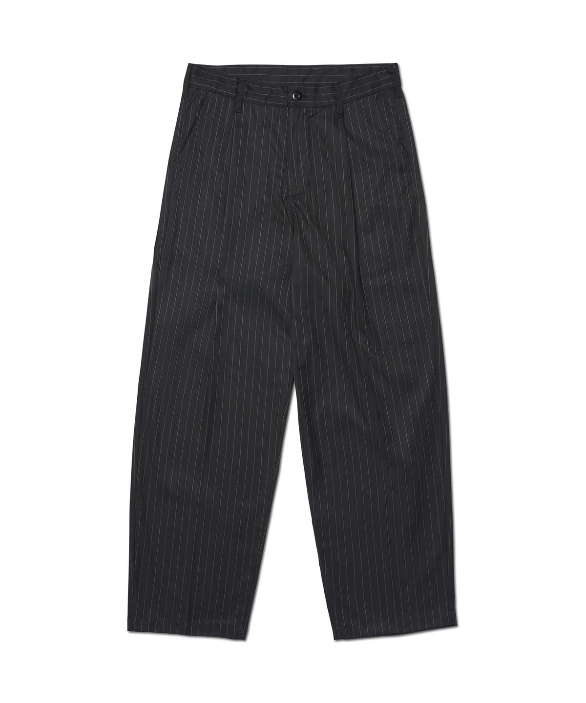 노매뉴얼(NOMANUAL) ONE TUCK PLEATED PANTS - BLACK STRIPE