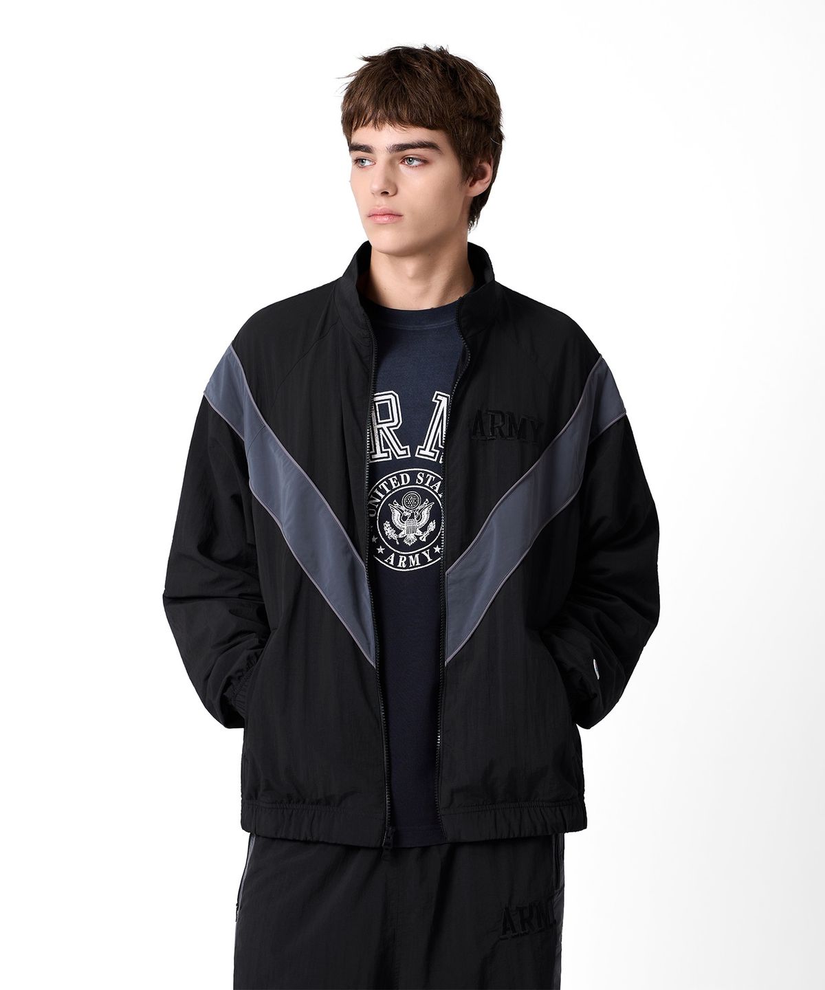 챔피온(CHAMPION) 헤리티지 ARMY IPFU 트랙재킷 Black
