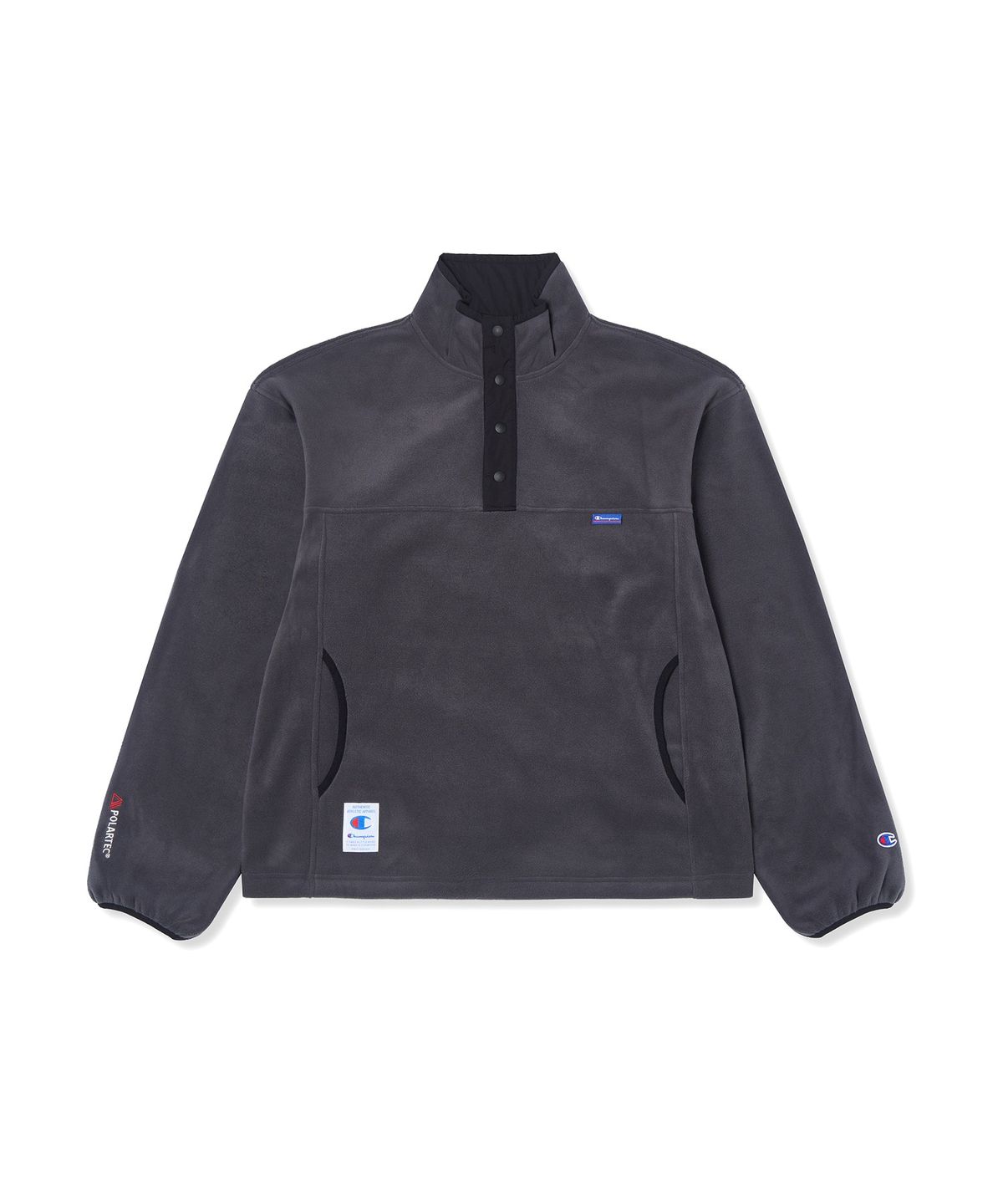 챔피온(CHAMPION) 폴라텍 컬러블록 플리스 아노락 Charcoal