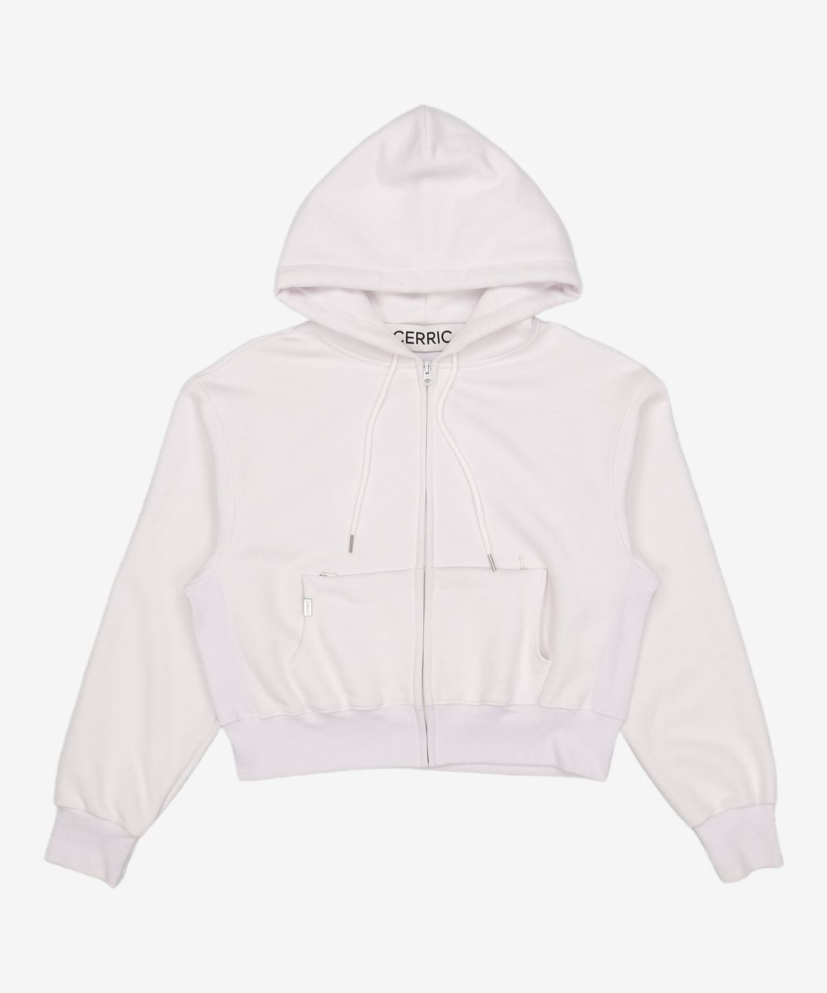 세릭(CERRIC) ZIPPER POCKET HOODIE / WHITE FREE