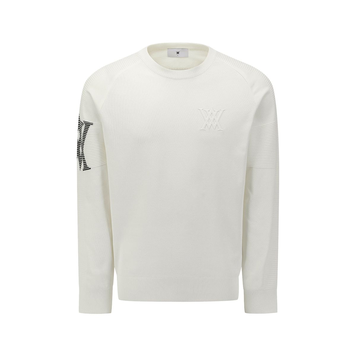 어뉴골프(ANEW GOLF) MEN LOGO CREWNECK SWEATER_OW