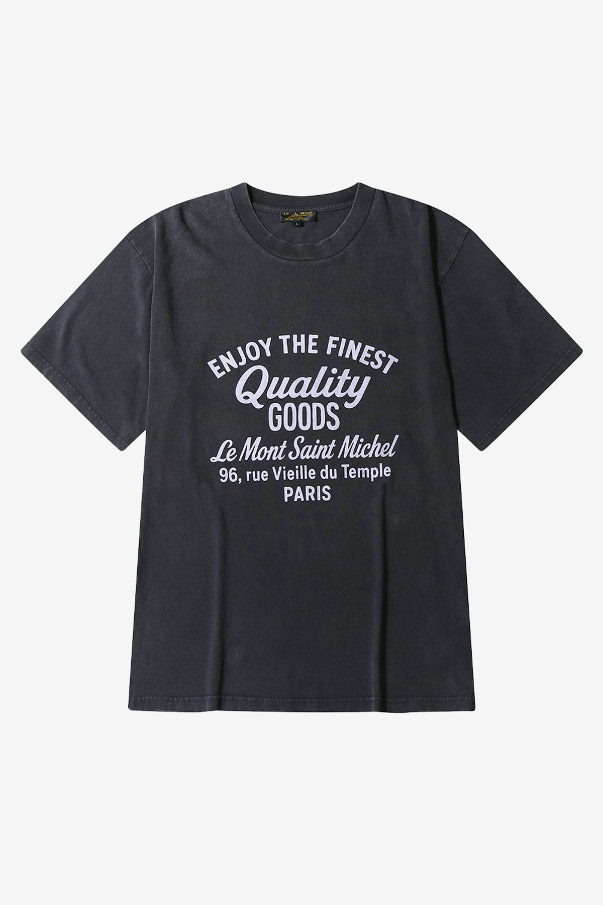 르몽생미셸(LE MONT ST MICHEL) TISSAN-PRINTED TEESHIRT_Black