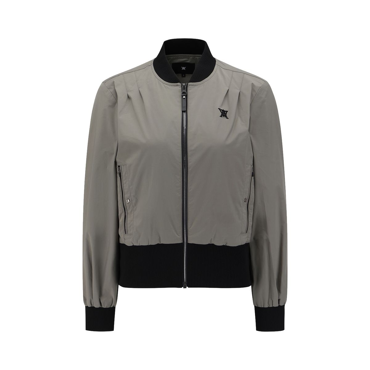 어뉴골프(ANEW GOLF) WOMEN COLOR BLOCK HOODED BLOUSON JACKET_GR