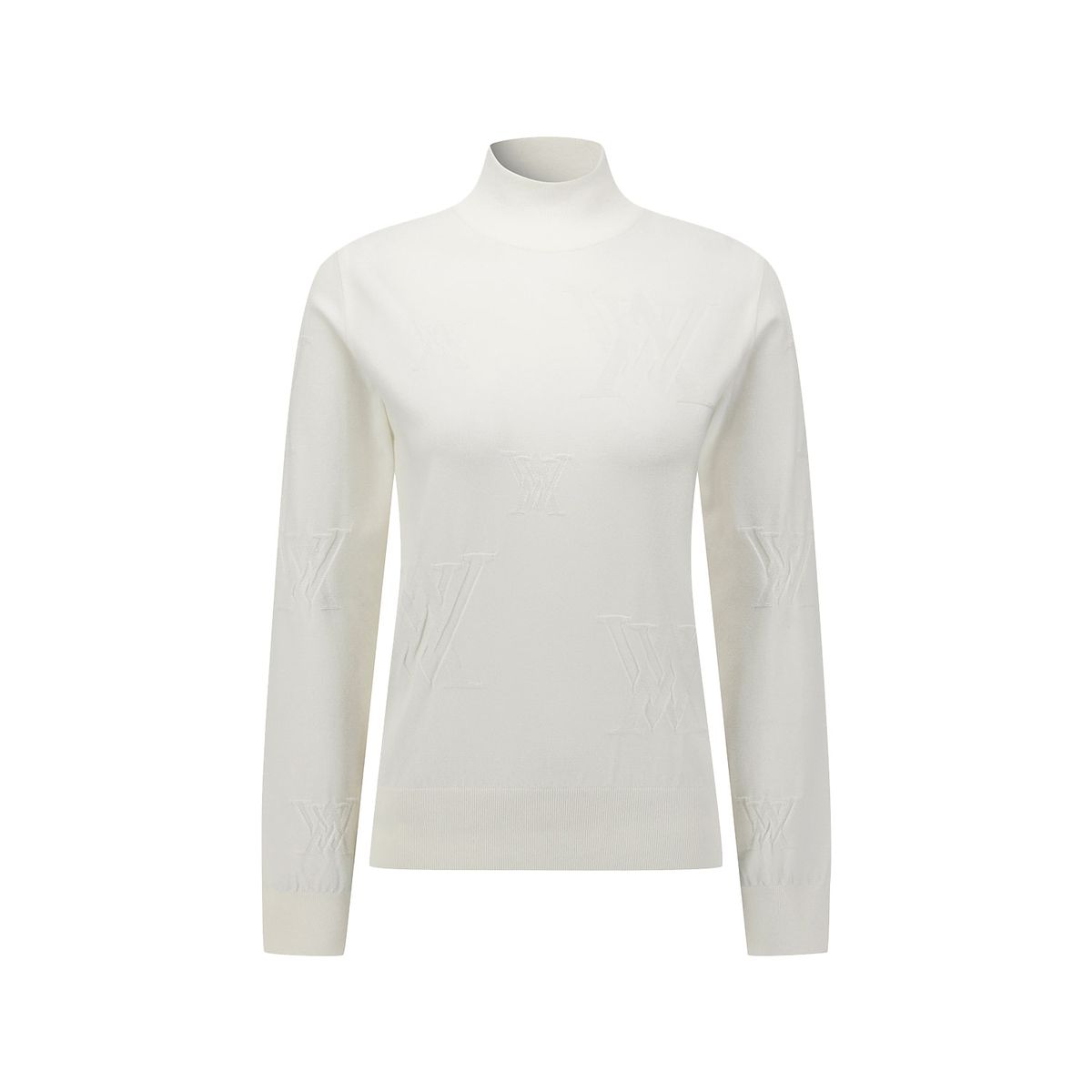 어뉴골프(ANEW GOLF) WOMEN LOGO PATTERN TURTLENECK SWEATER_OW