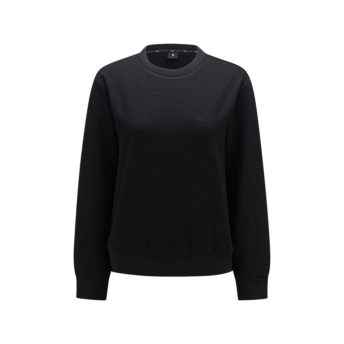 어뉴골프(ANEW GOLF) WOMEN JACQUARD SWEATSHIRT_BK