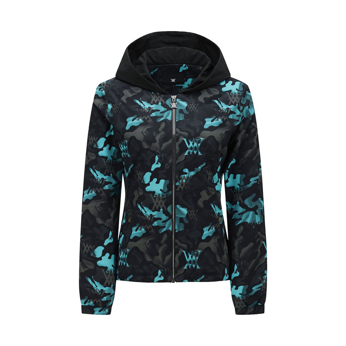 어뉴골프(ANEW GOLF) WOMEN CAMO PATTERN HOODED T-SHIRT CARDIGAN_AB