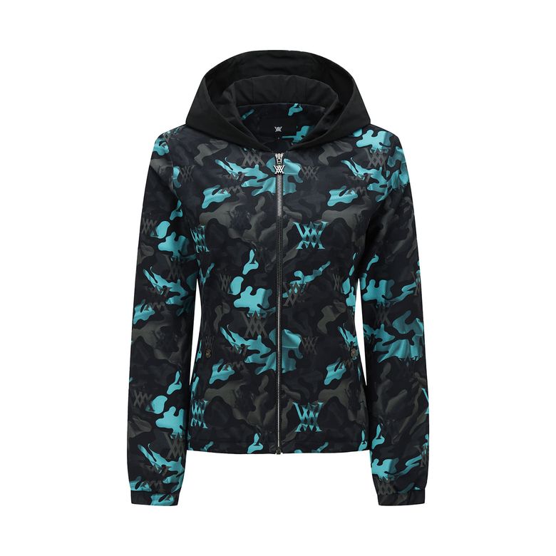 WOMEN CAMO PATTERN HOODED T-SHIRT CARDIGAN_AB