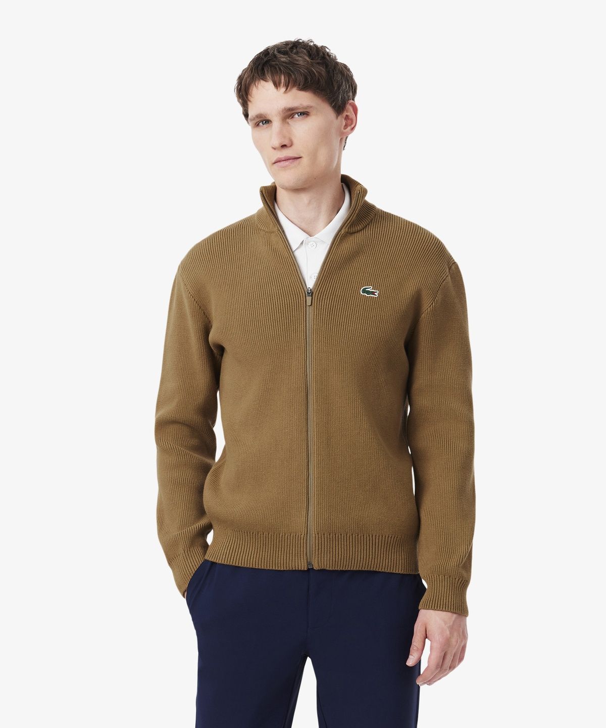 라코스테(LACOSTE) 남성 골프 조직감 풀집업 가디건 AH4811-56N SIX