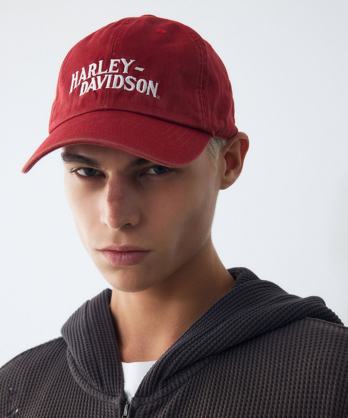 할리데이비슨 컬렉션스®(HARLEY-DAVIDSON COLLECTIONS®) 할리 빈티지 워싱 볼캡 레드 HH16381001