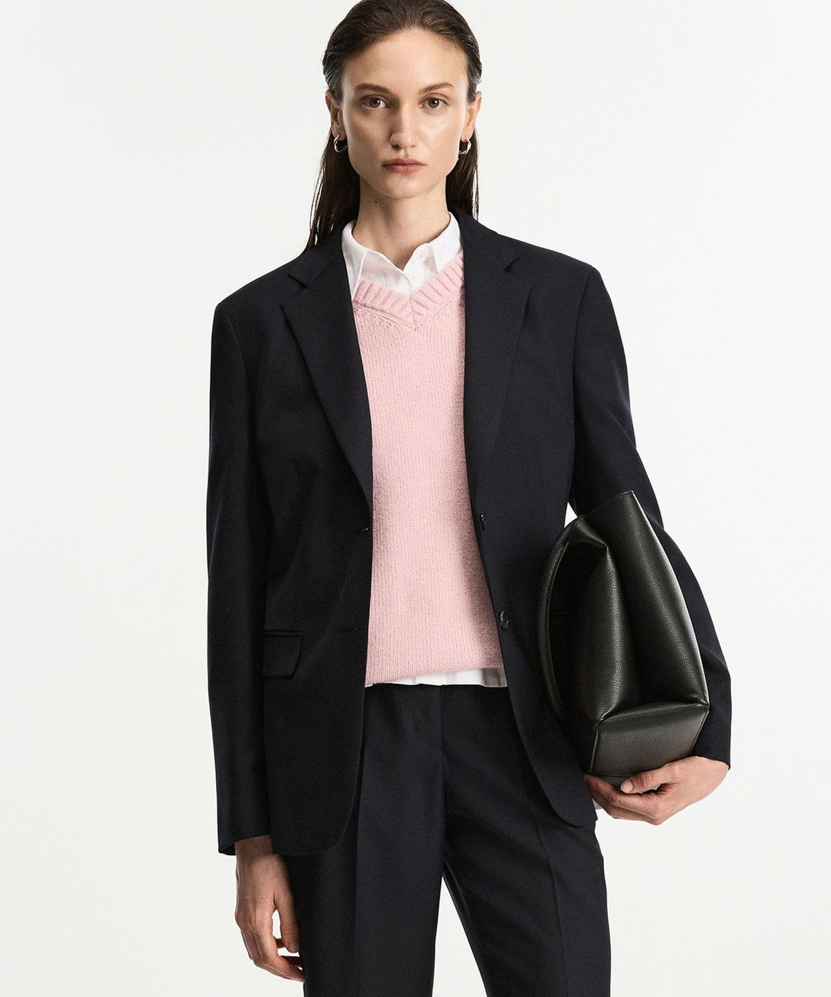 티엔지티 우먼(TNGT WOMAN) W Wool Blend Comfort Set-Up Jacket (Dark Navy) TNJA6F300N2