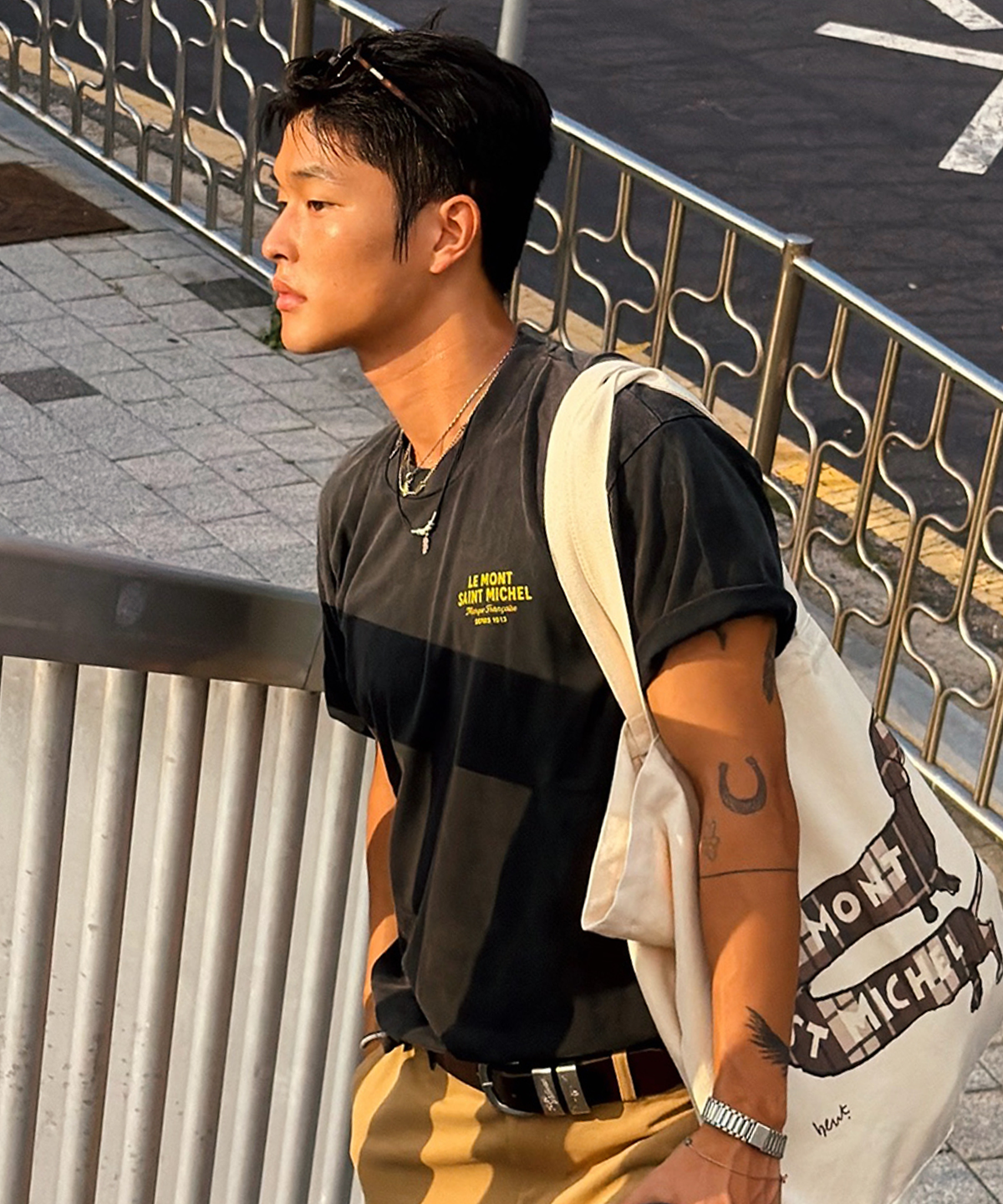 르몽생미셸(LE MONT ST MICHEL) TITOINE-PRINTED TEESHIRT_Black