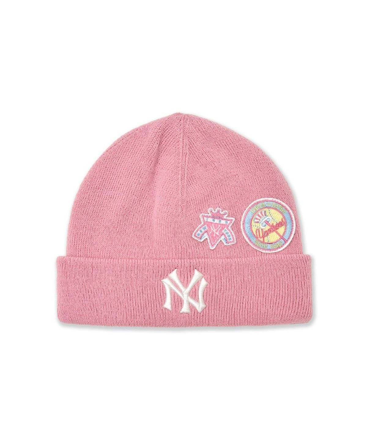 엠엘비 키즈(MLB KIDS) 시그니처 패치 비니 NY (Mg.Pink)