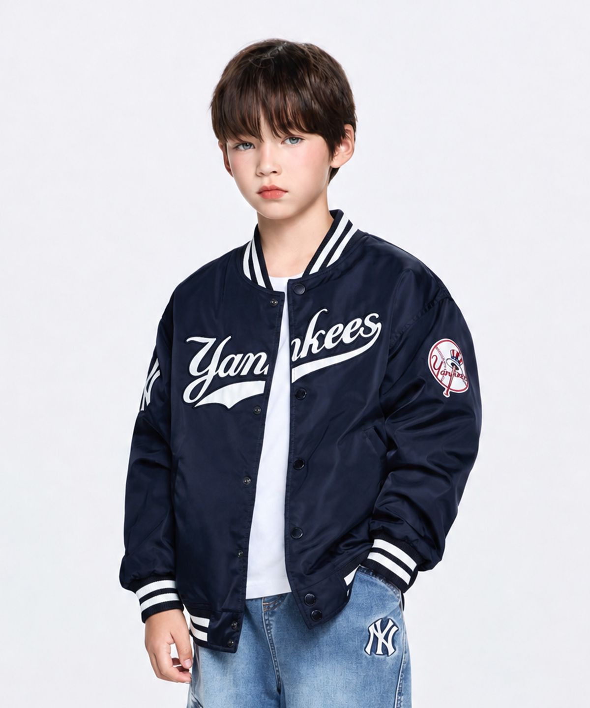 엠엘비 키즈(MLB KIDS) 스포티브 시그니처 나일론 점퍼 NY (Navy)