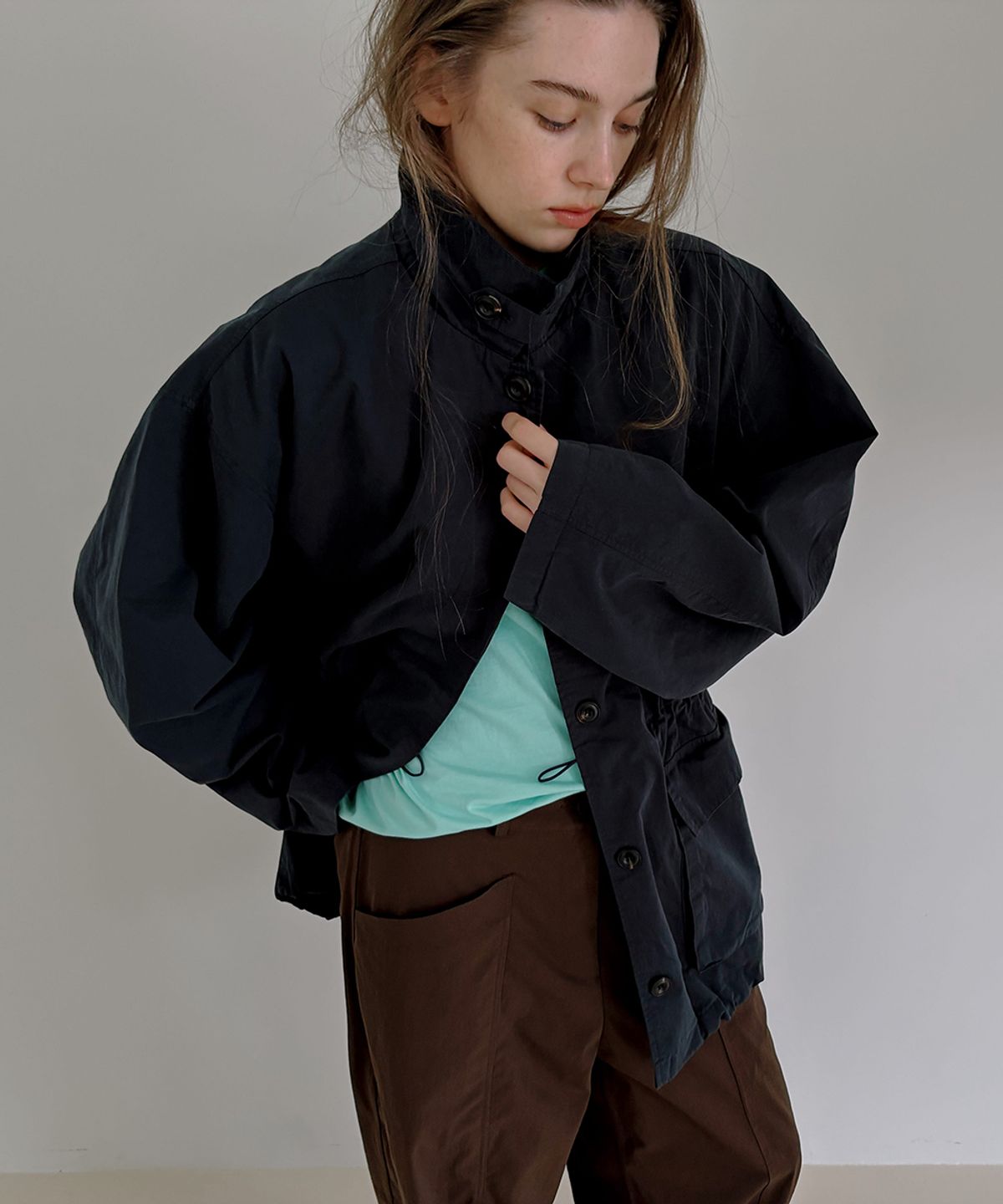 오얼즈(OURLS) Fancy Washed Field Jacket - Navy