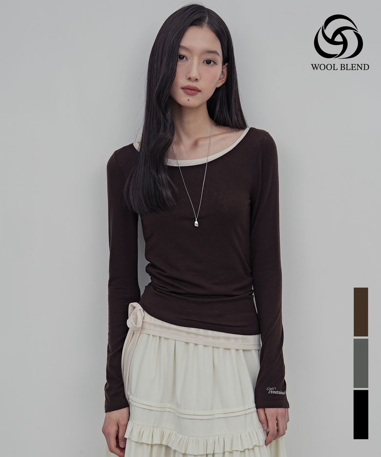 오로르 레이어드 리본 울 티_3COL